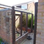 Roof strengthening structure put in place