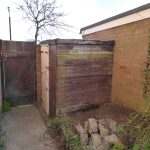 Removing the excess earth in order to lengthen the shed