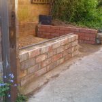 Bricks laid and ready for post attachment