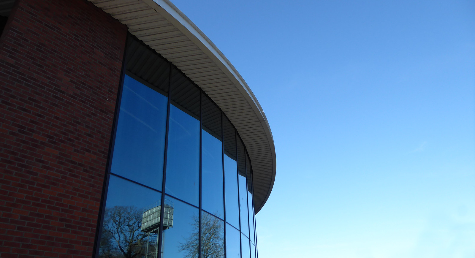 Modern building shape and glass