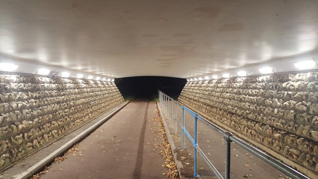 Underpass pedestrian and cycle path