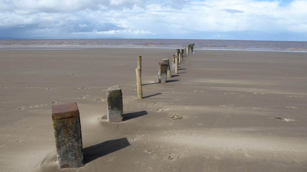 Beach man made structures - groynes