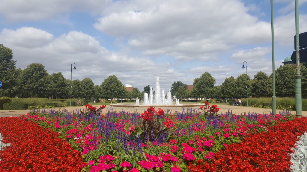 Flowers and fountains