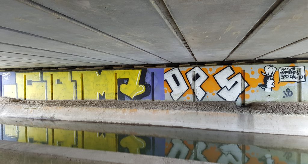 Under bridge graffiti art